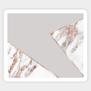 Geometric grey - rose gold marble Sticker